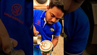 Tulip 🌷 Latte art tutorial 🤯🤯 coffee latteart youtubeshorts shorts art [upl. by Gaylene]