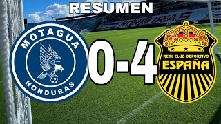 RESUMEN MOTAGUA VS REAL ESPAÑA [upl. by Dotti]