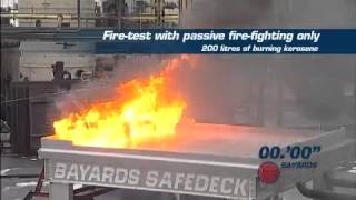 Bayards SafeDeck helideck fire test complete version [upl. by Nitas]