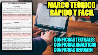 MARCO TEÓRICO RÁPIDO Y FÁCIL CON FICHAS TEXTUALES [upl. by Adnorrahs]