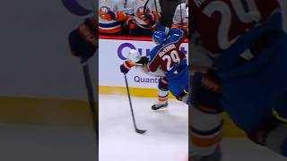 MacKinnons Huge Reverse Hit on Romanov hockey nhl coloradoavalanche mackinnon hockeyhits [upl. by Hannasus]