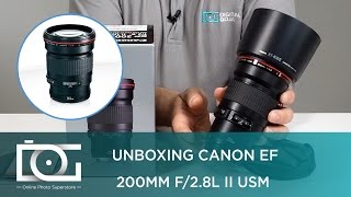 UNBOXING  CANON EF 200mm f28L II USM for 5D Mark III 7D 70D and Other Full Frame Cameras [upl. by Nettle]