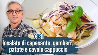 Insalata di capesante gamberi patate e cavolo cappuccio  Si fa così  Chef BRUNO BARBIERI [upl. by Gardie]