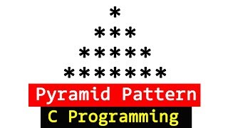 Pyramid Pattern Printing Program in C Programming Language  Tutorial for Beginners [upl. by Ardnuasal690]