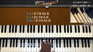 How to play quotYes Lordquot COGIC ORGAN TECHNIQUES Organ Tutorial [upl. by Aicnilav]