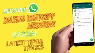 Whatsapp Deleted Messages Recovery  How to See Deleted Messages on Whatsapp  What A Mobile [upl. by Cirdahc611]