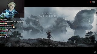 xQc reacts to Black Myth Wukong  Release Date Trailer [upl. by Kaitlyn]