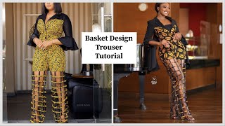 Basket Weave Design Trouser Tutorial  How to sew a Basket Design Trouser [upl. by Apthorp341]