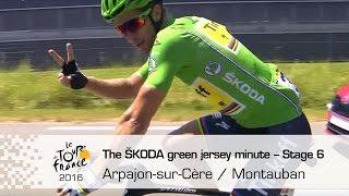 The ŠKODA green jersey minute  Stage 6 ArpajonsurCère  Montauban  Tour de France 2016 [upl. by Arimihc]