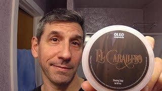 Oleo Shaveworks quotEl Caballeroquot shave soap  Yaqi silvertip badger brush [upl. by Ephrem]