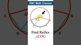 Find The Reflex Angle  shorts geometry mathematics circle angle [upl. by Fahy]