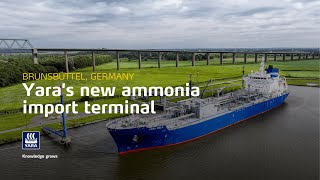 Yaras new ammonia import terminal in Brunsbüttel Germany [upl. by Ailla]