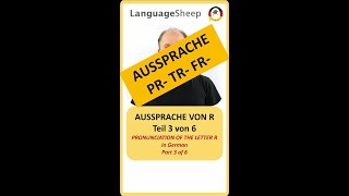 Teil 36  Aussprache R nach P T F pr tr fr  Pronunciation of R after R T F in German [upl. by Pasco]