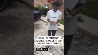 BABY KIA SHOWS MONEY HE MADE AFTER SIGNING TO LIL DURK babykia lildurk viral undergroundrap [upl. by Relyt315]