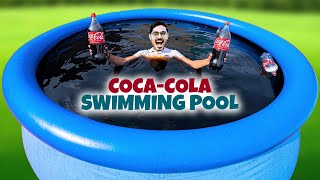 We Made Biggest Coca Cola Swimming Pool😱 क्या कोका कोला में नहाके मैं काला हो जाऊँगा 😅 [upl. by Alimrahs]