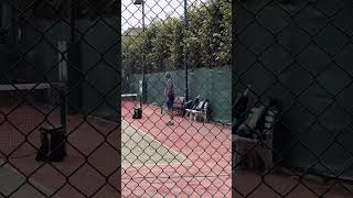 A rainy Dunlop racket test at Putney Lawn Tennis Club last weekend tennis tennisracket [upl. by Ermey]