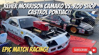 Reher Morrison Camaro Battles The Rod Shop Castrol Pontiac throwback [upl. by Ninon]