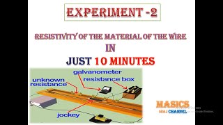 PHYSICS Class XII  Experiment 2 Resistivity of the material of the wire using meter bridge [upl. by Nylia]