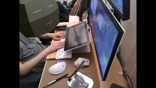 Animatior Desk TimelapseAULA F87 TTC Bluish White Logitech Lift Ergo M575 MX master 3S [upl. by Bevon]