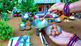 Miniature Eggs🥚 Pakoda Masalchi Curry Recipe  Spicy Masalchi Eggs Pakoda Curry  Munnis Miniature [upl. by Tail]