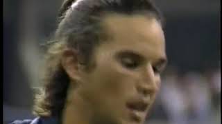 Rafter v Agassi US Open 1997 4th rd [upl. by Noellyn]