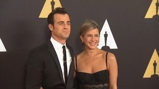 Jennifer Aniston amp Justin Theroux Look in Love Get Oscar Ready at Governor Awards [upl. by Swayder879]