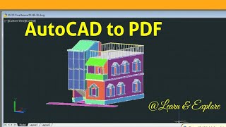 AutoCAD to PDF  Plot AutoCAD Drawing to a PDF file [upl. by Cronin590]