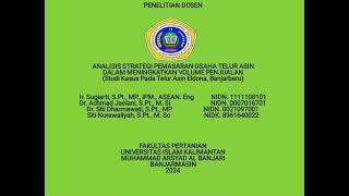 Penelitian telur asin Eldona 2024 [upl. by Zetrauq777]