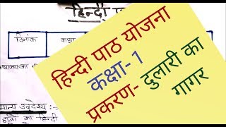 hindi lesson plan for class 1st दुलारी का गागर [upl. by Yanffit]