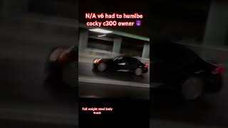 Fastest NA v6 truck 🤫 vs cocky c300 owner mercedes c300 fbo f150 nitrous75shot dragrace hy [upl. by Coyle]