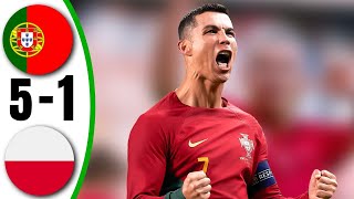 Portugal vs Poland 51  All Goals amp Highlights  2024 [upl. by Noxaj]