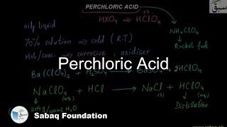 Perchloric Acid Chemistry Lecture  Sabaqpk [upl. by Zsazsa]