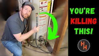 Correct Way to FLUSH WATER HEATER 2Minute Tutorial [upl. by Nicola]