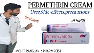 Permethrin cream  Permethrin cream UsesSide effectsDose and precautions  In Hindi [upl. by Yesdnyl]