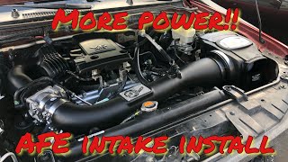 Overland Frontier Mods Install and review of the AFE intake [upl. by Ramos231]