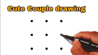 How to Draw Couple Very Easy  Step by Step Drawing Tutorial  Easy Drawing  Couple Drawing Easy [upl. by Eiramacissej252]