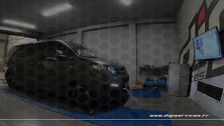 Opel Vivaro 20D 122cv AUTO Reprogrammation Moteur  205cv Digiservices Paris 77 Dyno [upl. by Adnomar158]