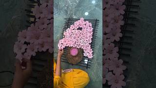 Beautiful paper flowers wall decor idea 💫 shorts youtubeshorts viral diy crafts fun trending [upl. by Hannad]