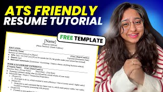 How to Make ATS Friendly Resume For Freshers FREE Template Inside [upl. by Lekcim]