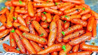 Honey Butter Roasted Carrots Recipe  How to Roast Carrots [upl. by Eckardt]