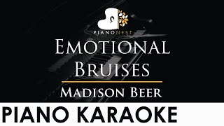 Madison Beer  Emotional Bruises  Piano Karaoke Instrumental Cover with Lyrics [upl. by Betsey]