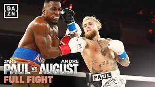 HUGE KO  Jake Paul vs Andre August Full Fight [upl. by Eanrahs]