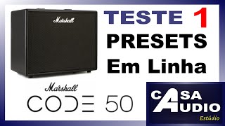 Marshall CODE 50  Parte 1  EM LINHA COM PRESETS [upl. by Cresa]