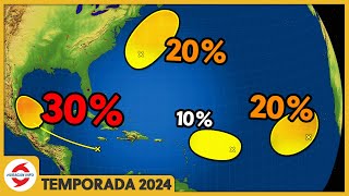 Lluvias para Centroamérica y México Varias áreas con bajas probabilidades de desarrollo [upl. by Sibelle662]