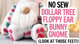 Dollar Tree Gnome  Dollar Tree Easter Gnome  Lop Ear Bunny Gnome  Easy Gnome Pattern [upl. by Neelear]