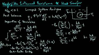 Transient Heat Transfer  Negligible Internal Resistance [upl. by Nidia838]