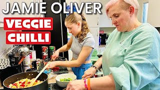 COOK WITH ME  JAMIE OLIVER VEGGIE CHILLI  RICE  DELICIOUS MEAL [upl. by Oisinoid]