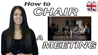 Chair a Meeting in English  Useful English Phrases for Meetings  Business English [upl. by Haissem]