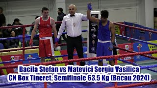 Bacila Stefan vs Matevici Sergiu Vasilica  CN Box Tineret Semifinale 635 Kg Bacău 2024 [upl. by Tatia130]