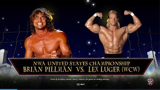 WWE 2K23 NWA Halloween Havoc 1989 Brian Pillman v Lex Luger for the NWA United States Championship [upl. by Nolyarg]